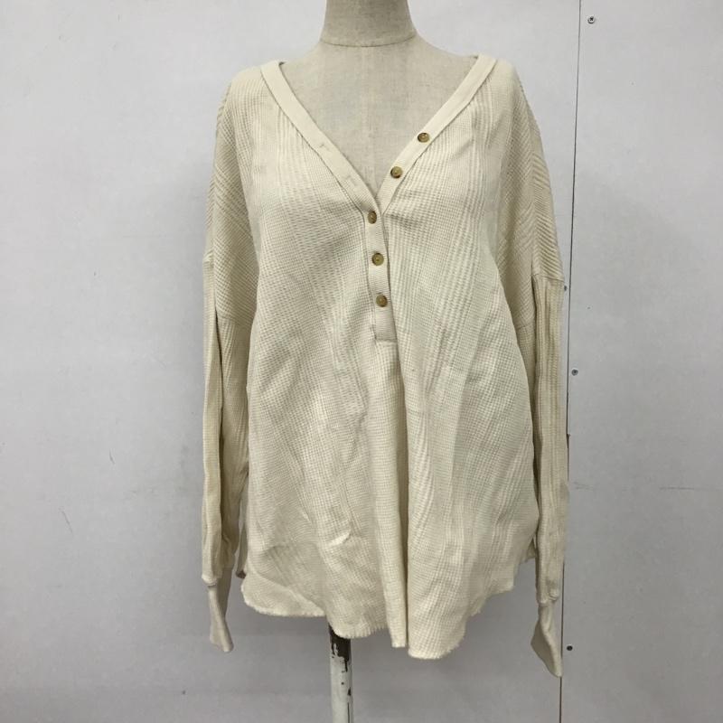 フリークスストア FREAK'S STORE カットソー 長袖 ヘンリーネックカットソー 長袖ワッフルカットソー ロングスリーブカットソー FREE 無地 ベージュ / ベージュ /  レディース USED 古着 中古 10103289