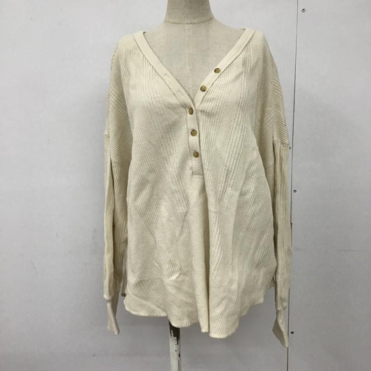 フリークスストア FREAK'S STORE カットソー 長袖 ヘンリーネックカットソー 長袖ワッフルカットソー ロングスリーブカットソー FREE 無地 ベージュ / ベージュ /  レディース USED 古着 中古 10103289