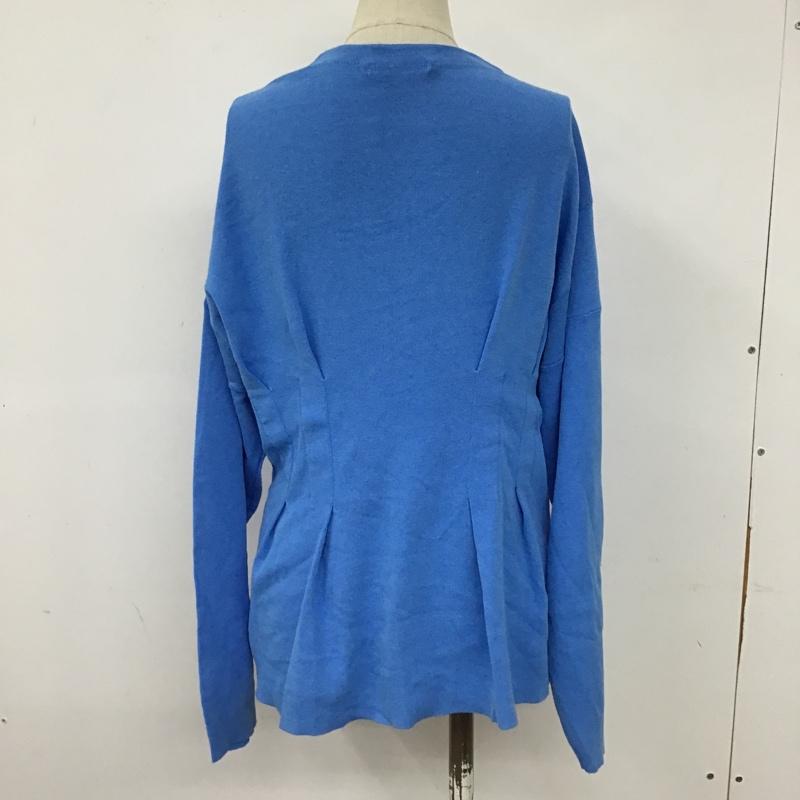 スローバイスライ THROW by SLY カーディガン 長袖 030ES070-1370 カーディガン 長袖ニットカーディガン 前開ニットカーディガン FREE 無地 青 / ブルー / レディース USED 古着 中古 10103292