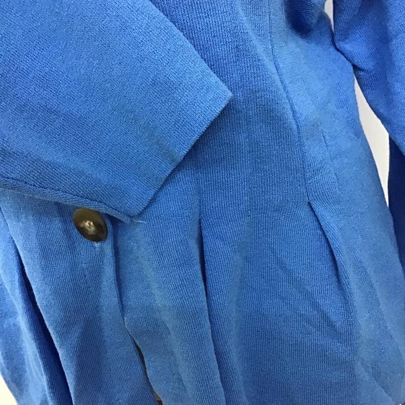 スローバイスライ THROW by SLY カーディガン 長袖 030ES070-1370 カーディガン 長袖ニットカーディガン 前開ニットカーディガン FREE 無地 青 / ブルー / レディース USED 古着 中古 10103292