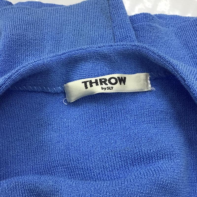 スローバイスライ THROW by SLY カーディガン 長袖 030ES070-1370 カーディガン 長袖ニットカーディガン 前開ニットカーディガン FREE 無地 青 / ブルー / レディース USED 古着 中古 10103292