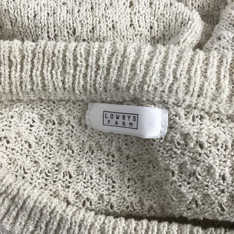 ローリーズファーム LOWRYS FARM ニット、セーター 半袖 半袖ニットカットソー クルーネックカットソー 半袖セーター FREE 無地 白 / ホワイト / レディース USED 古着 中古 10103313