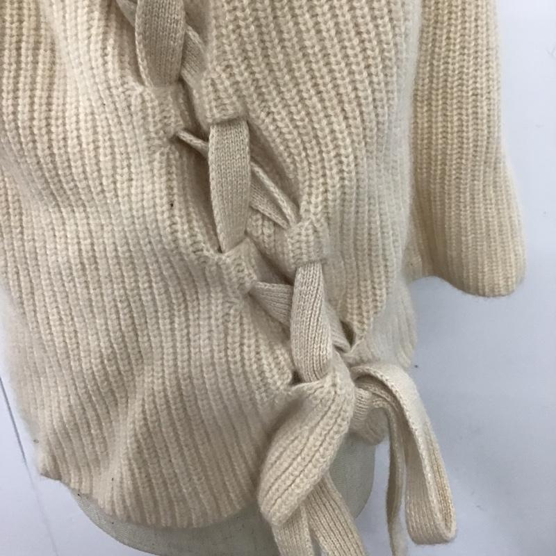 ザラ ZARA ニット、セーター 長袖 長袖セーター ニットカットソー サイド編み上げ S 無地 ベージュ / ベージュ / レディース USED 古着 中古 10103314