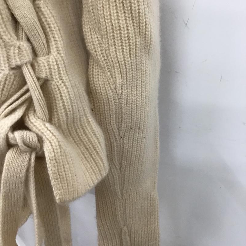 ザラ ZARA ニット、セーター 長袖 長袖セーター ニットカットソー サイド編み上げ S 無地 ベージュ / ベージュ / レディース USED 古着 中古 10103314