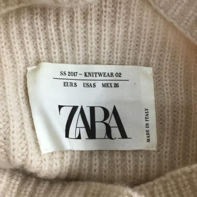 ザラ ZARA ニット、セーター 長袖 長袖セーター ニットカットソー サイド編み上げ S 無地 ベージュ / ベージュ / レディース USED 古着 中古 10103314