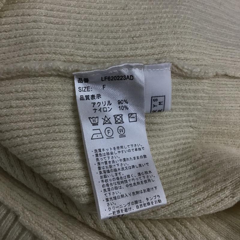ローリーズファーム LOWRYS FARM ニット、セーター 長袖 LF620223AD 長袖ニット セーター バックスリットニット FREE 無地 白 / ホワイト / レディース USED 古着 中古 10103320