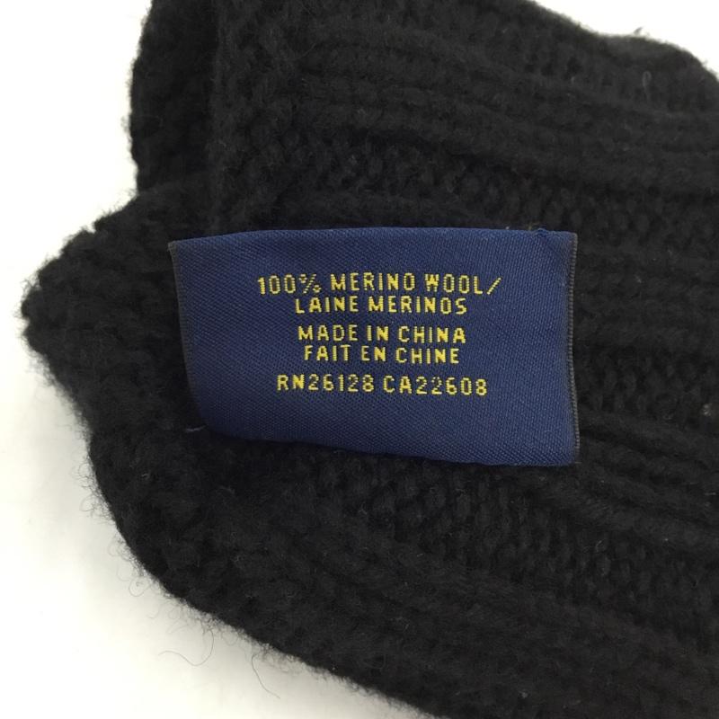 ポロラルフローレン POLO RALPH LAUREN ファッション小物 手袋 ウール ワンポイント 黒 / ブラック / メンズ USED 古着 中古 10103336