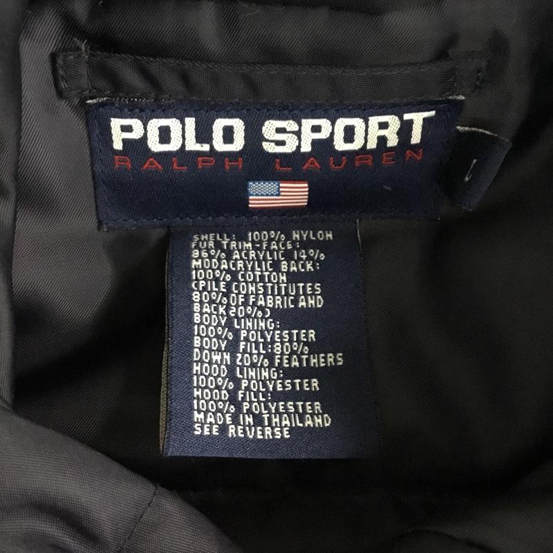 ポロスポーツラルフローレン POLOSPORT ジャケット、上着 ジャンパー、ブルゾン モッズコート ジップアップジャケット アウター フード付きジャケット L ロゴ、文字 紺 / ネイビー / メンズ USED 古着 中古 10103365