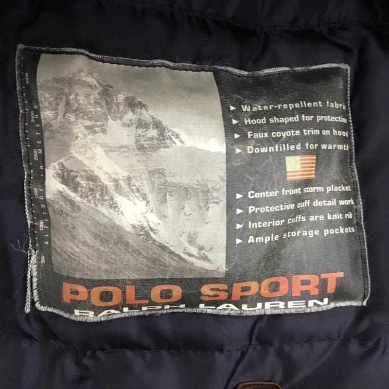 ポロスポーツラルフローレン POLOSPORT ジャケット、上着 ジャンパー、ブルゾン モッズコート ジップアップジャケット アウター フード付きジャケット L ロゴ、文字 紺 / ネイビー / メンズ USED 古着 中古 10103365