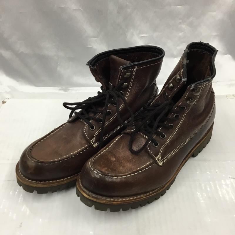 古着 USED ブーツ ショートブーツ MARC NEWYORK レザー レースアップ USA10 US:10 無地 茶 / ブラウン / メンズ USED 古着 中古 10103380