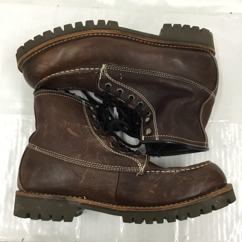 古着 USED ブーツ ショートブーツ MARC NEWYORK レザー レースアップ USA10 US:10 無地 茶 / ブラウン / メンズ USED 古着 中古 10103380