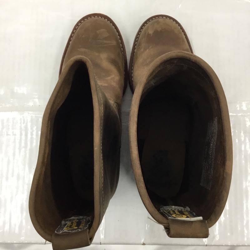 チペワ Chippewa ブーツ 一般 91093 VINTAGE WELLINGTON BOOTS 7.5D ワンポイント 茶 / ブラウン / メンズ USED 古着 中古 10103393