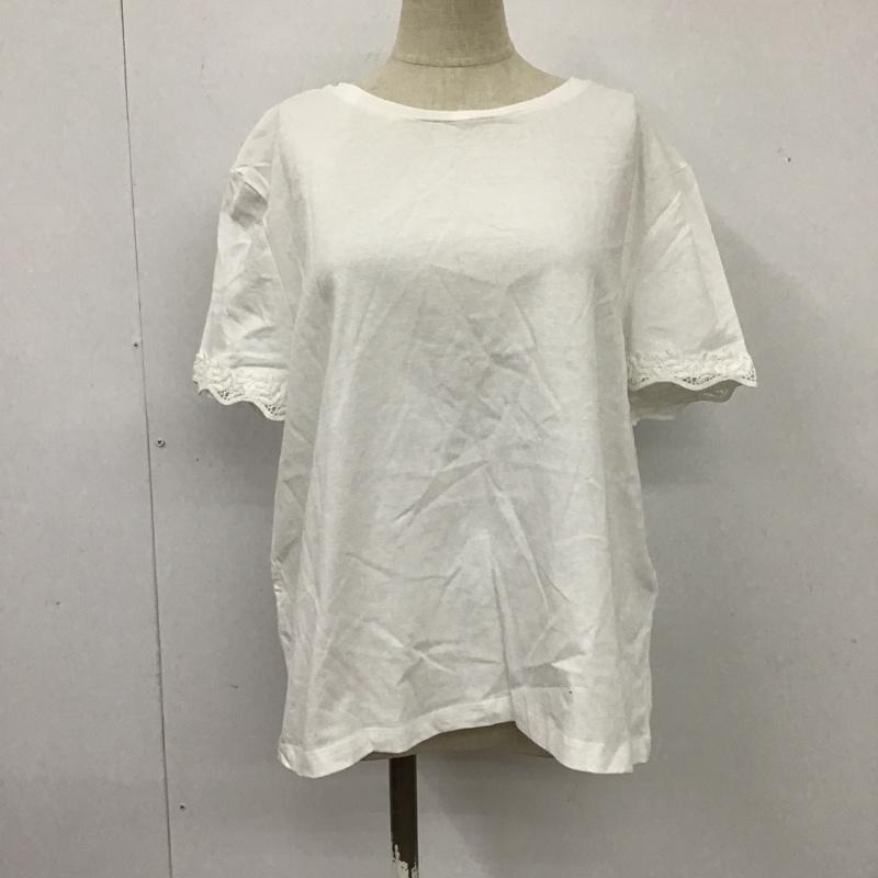 ザラ ZARA Tシャツ 半袖 L 無地 白 / ホワイト / レディース USED 古着 中古 10103405