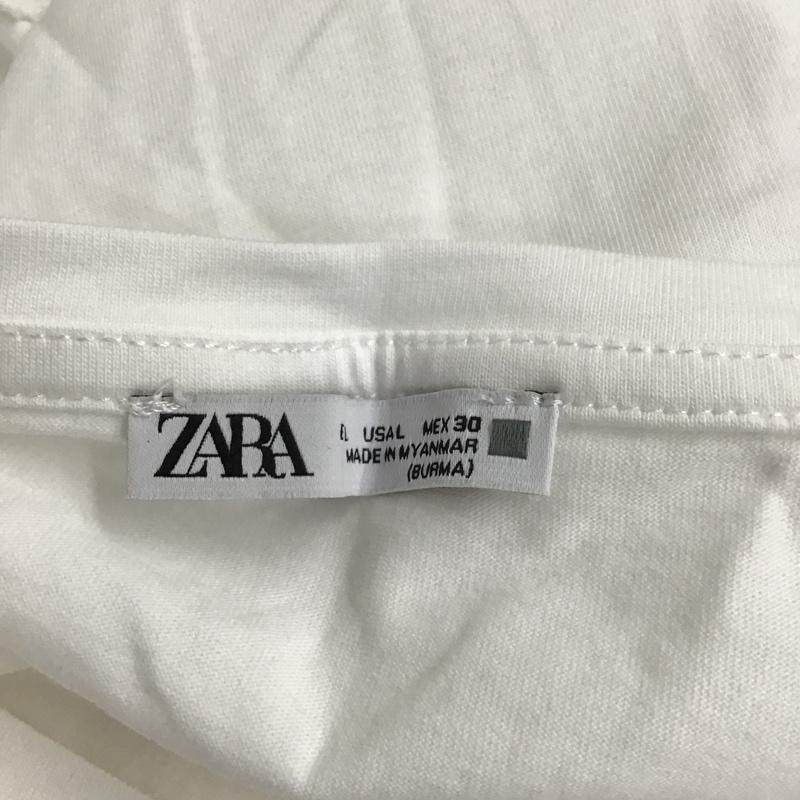 ザラ ZARA Tシャツ 半袖 L 無地 白 / ホワイト / レディース USED 古着 中古 10103405