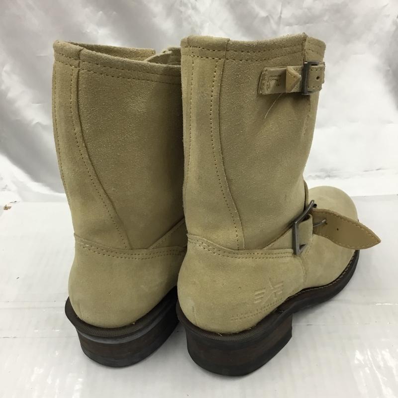 アルファ ALPHA ブーツ エンジニアブーツ 1505 スエード 25.5cm 25.5cm 無地 ベージュ / ベージュ / メンズ USED 古着 中古 10103406