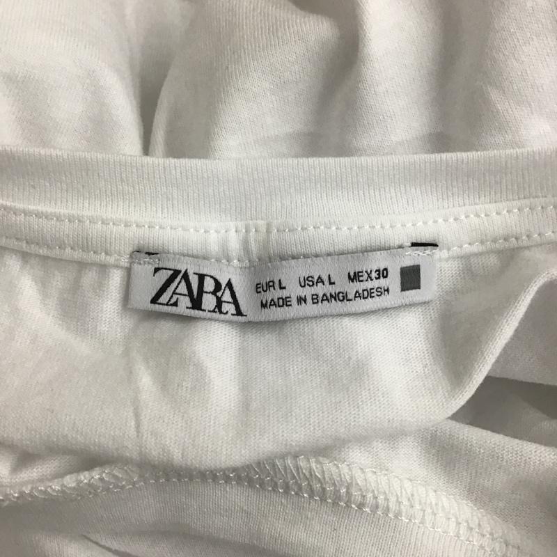 ザラ ZARA Tシャツ 半袖 L 無地 白 / ホワイト / レディース USED 古着 中古 10103408