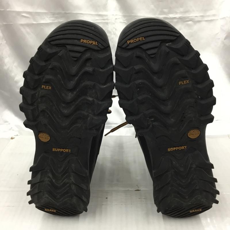 ティンバーランド Timberland アウトドアシューズ アウトドアシューズ 86128 トレッキング 9.5M ウォータープルーフ ワンポイント 茶 / ブラウン / X 黒 / ブラック / メンズ USED 古着 中古 10103409