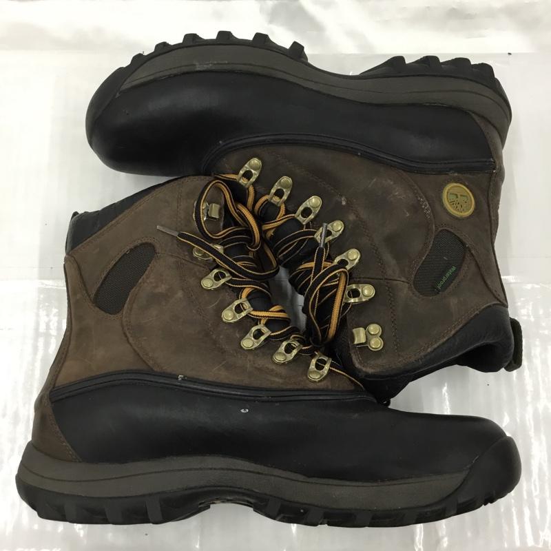 ティンバーランド Timberland アウトドアシューズ アウトドアシューズ 86128 トレッキング 9.5M ウォータープルーフ ワンポイント 茶 / ブラウン / X 黒 / ブラック / メンズ USED 古着 中古 10103409