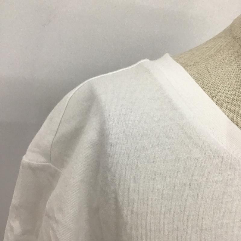 ザラ ZARA Tシャツ 半袖 M 無地 X ロゴ、文字 白 / ホワイト / レディース USED 古着 中古 10103410