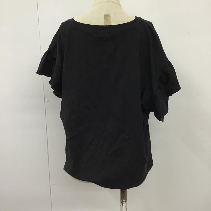 ザラ ZARA カットソー 半袖 L 無地 黒 / ブラック /  レディース USED 古着 中古 10103417