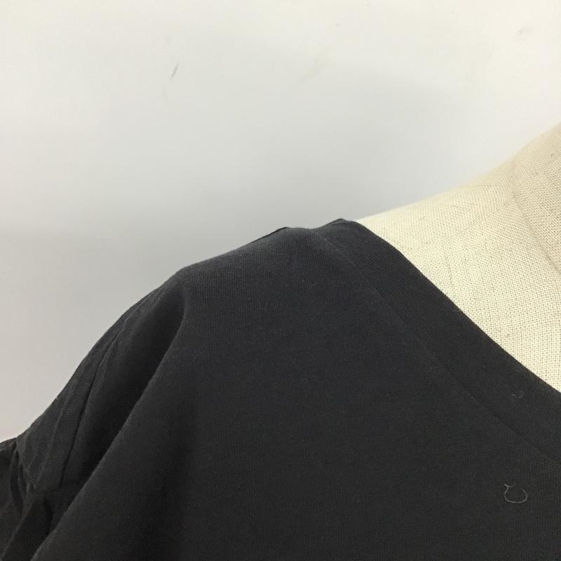 ザラ ZARA カットソー 半袖 L 無地 黒 / ブラック /  レディース USED 古着 中古 10103417