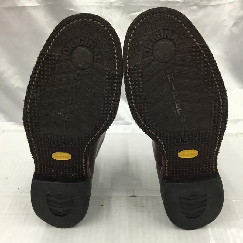 チペワ Chippewa ブーツ ショートブーツ ワークブーツ 26cm 26.0cm 無地 ダークブラウン / ダークブラウン / メンズ USED 古着 中古 10103418