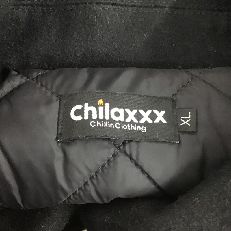 チラックス Chillax ジャケット、上着 ジャンパー、ブルゾン 21CLX-AW-09 カラージャケット アウター コート 前ボタンジャケット XL ロゴ、文字 黒 / ブラック / メンズ USED 古着 中古 10103426