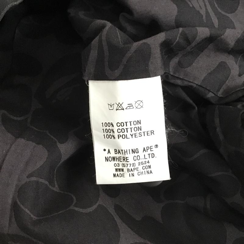 ベイプ BAPE ジャケット、上着 ジャンパー、ブルゾン ジップアップジャケット カラージャンパー ジャケット カジュアルジャケット M ロゴ、文字 黒 / ブラック / メンズ USED 古着 中古 10103428