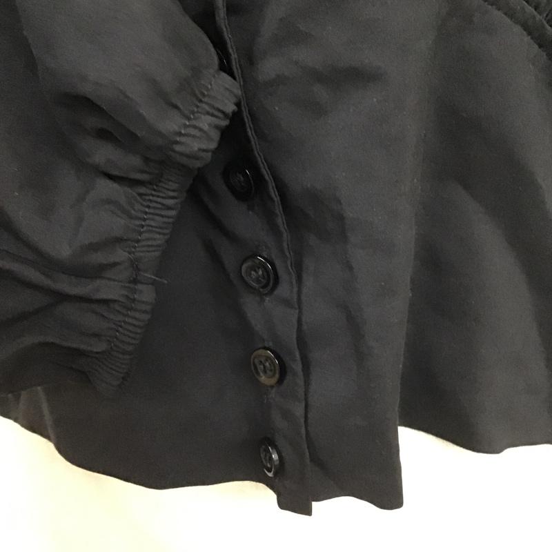 ザラ ZARA シャツ、ブラウス 長袖 L 無地 黒 / ブラック / レディース USED 古着 中古 10103430