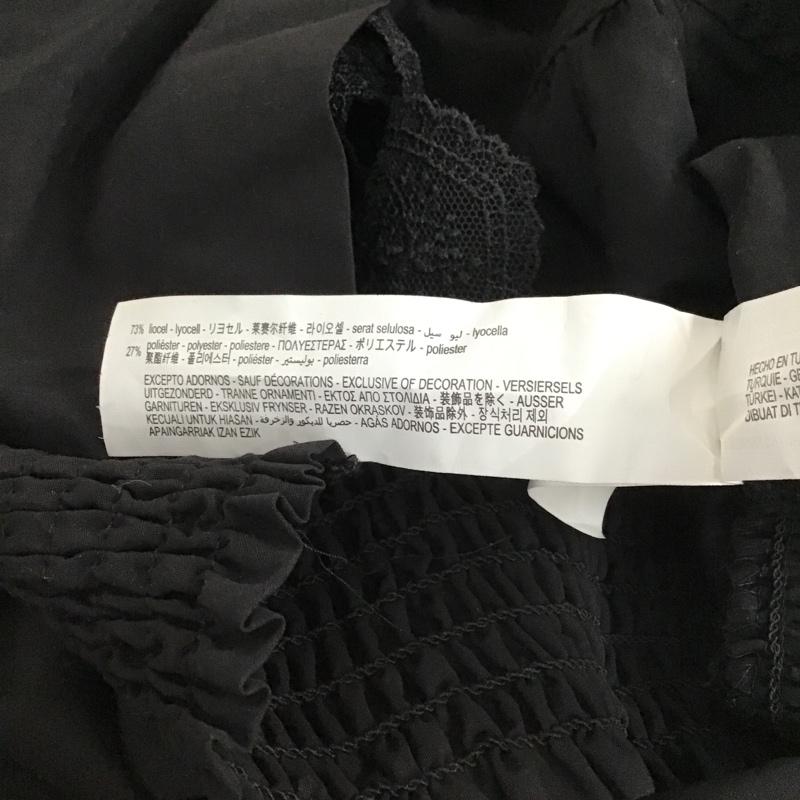 ザラ ZARA シャツ、ブラウス 長袖 L 無地 黒 / ブラック / レディース USED 古着 中古 10103430