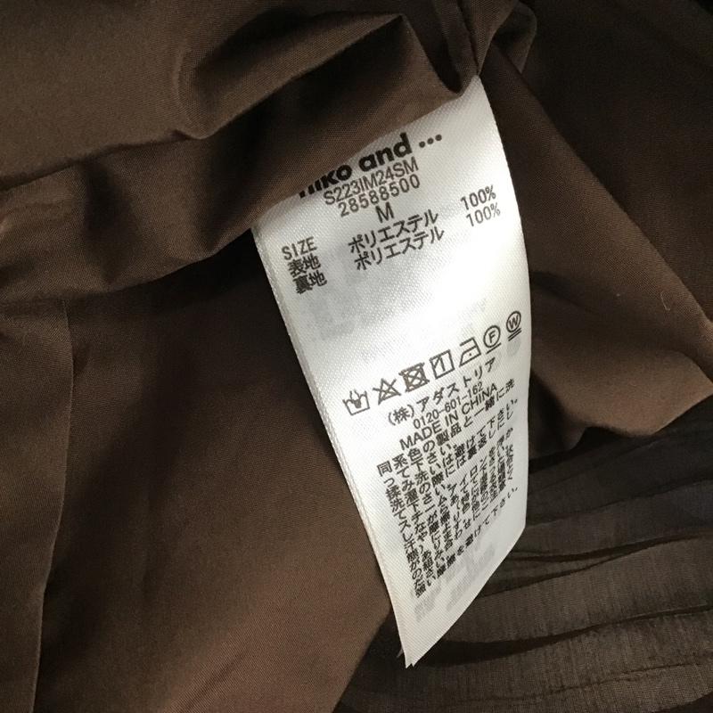 ニコアンド niko and... スカート ロングスカート プリーツスカート M 無地 茶 / ブラウン / レディース USED 古着 中古 10103431