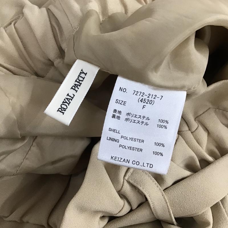 ロイヤルパーティー ROYAL PARTY パンツ スラックス ワイドパンツ FREE 無地 ベージュ / ベージュ /  レディース USED 古着 中古 10103442