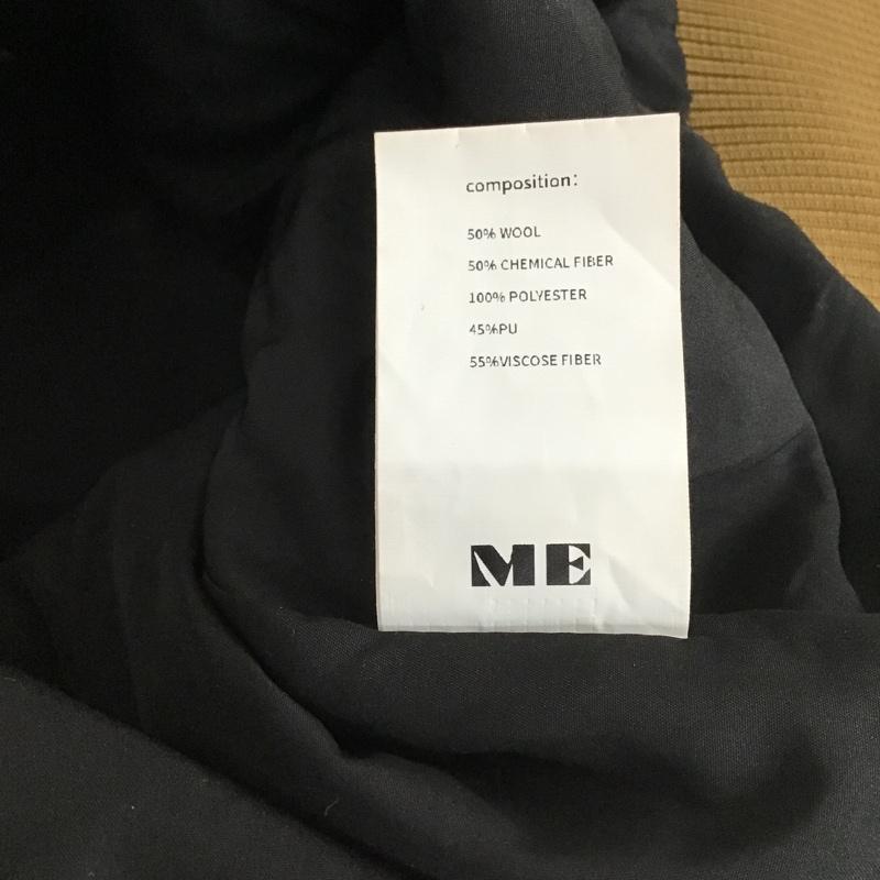 ミイ me ジャケット、上着 ジャンパー、ブルゾン スタジャン アウター ジャンパー ノーカラージャケット L ロゴ、文字 黒 / ブラック / X 茶 / ブラウン / メンズ USED 古着 中古 10103443