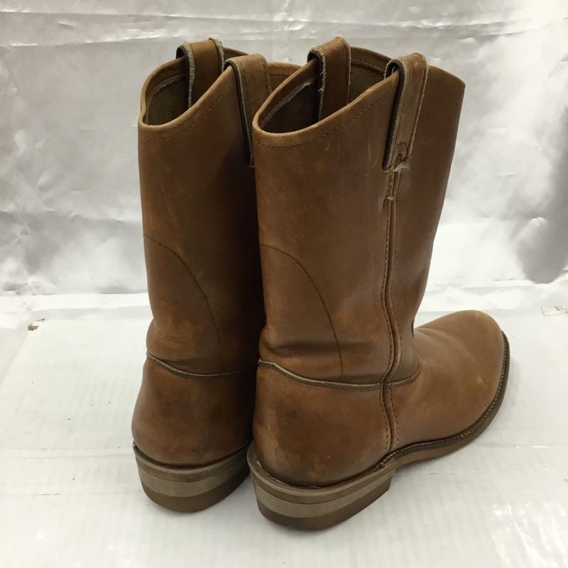 チペワ Chippewa ブーツ ウエスタンブーツ 26790 ペコスタイプ 7 1/2 レザー ワンポイント 茶 / ブラウン / メンズ USED 古着 中古 10103448
