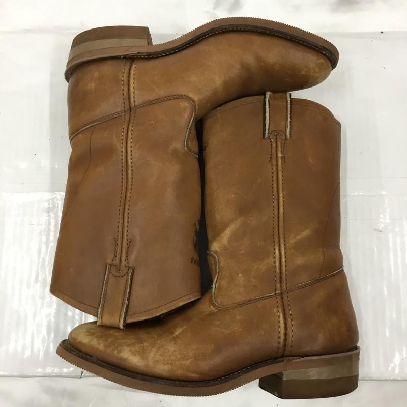 チペワ Chippewa ブーツ ウエスタンブーツ 26790 ペコスタイプ 7 1/2 レザー ワンポイント 茶 / ブラウン / メンズ USED 古着 中古 10103448