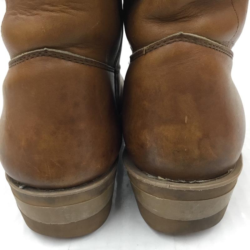 チペワ Chippewa ブーツ ウエスタンブーツ 26790 ペコスタイプ 7 1/2 レザー ワンポイント 茶 / ブラウン / メンズ USED 古着 中古 10103448