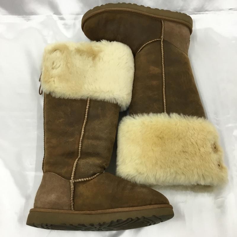 アグ UGG ブーツ ロングブーツ 3172 ニーハイブーツ 箱有 24cm 24.0cm 無地 キャメル / キャメル / レディース USED 古着 中古 10103454