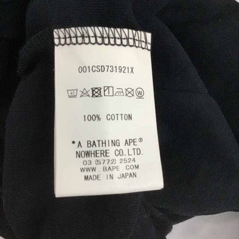 アベイシングエイプ A BATHING APE Tシャツ 半袖 S ロゴ、文字 黒 / ブラック / メンズ USED 古着 中古 10103455