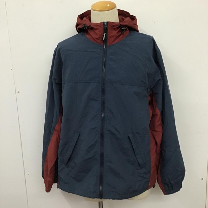 シュプリーム Supreme ジャケット、上着 ジャンパー、ブルゾン 2018AW 2-TONEZIPUPJACKET ジップアップジャケット パーカー ジャンパー M ロゴ、文字 紺 / ネイビー / X えんじ / ワインレッド / メンズ USED 古着 中古 10103457