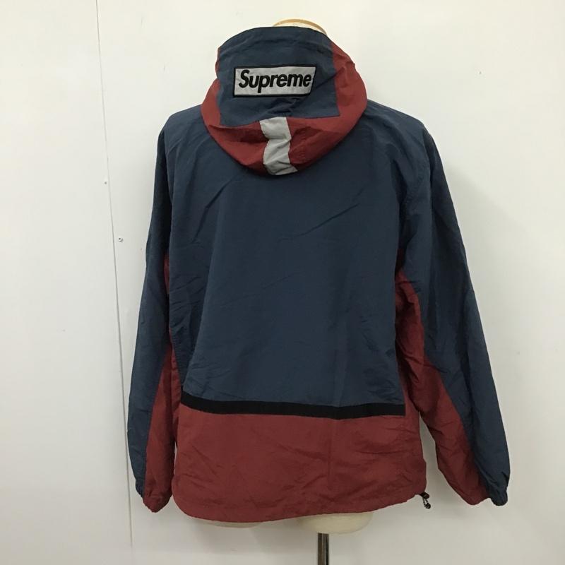 シュプリーム Supreme ジャケット、上着 ジャンパー、ブルゾン 2018AW 2-TONEZIPUPJACKET ジップアップジャケット パーカー ジャンパー M ロゴ、文字 紺 / ネイビー / X えんじ / ワインレッド / メンズ USED 古着 中古 10103457