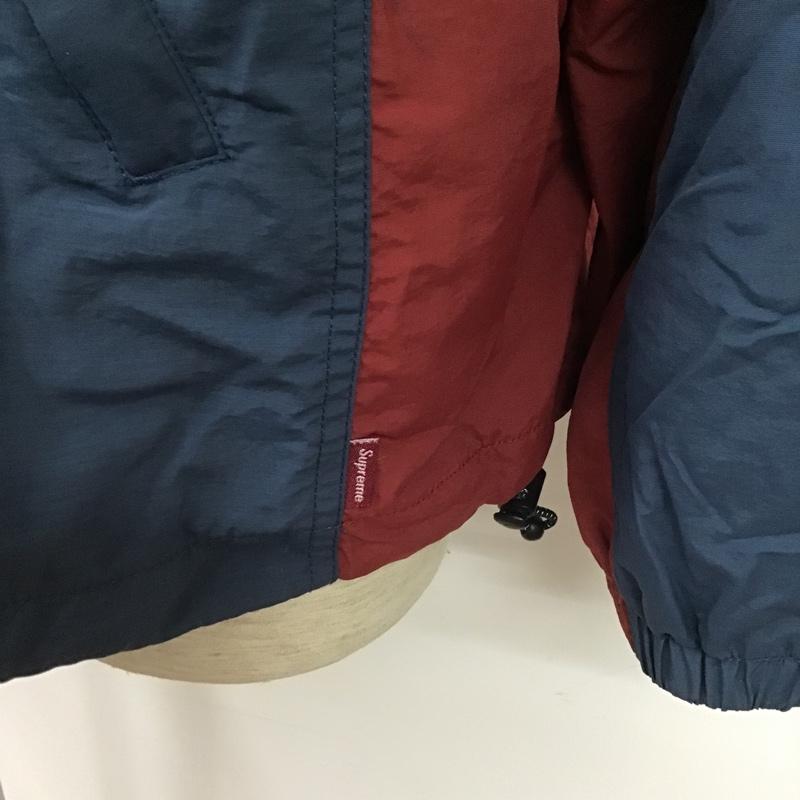 シュプリーム Supreme ジャケット、上着 ジャンパー、ブルゾン 2018AW 2-TONEZIPUPJACKET ジップアップジャケット パーカー ジャンパー M ロゴ、文字 紺 / ネイビー / X えんじ / ワインレッド / メンズ USED 古着 中古 10103457