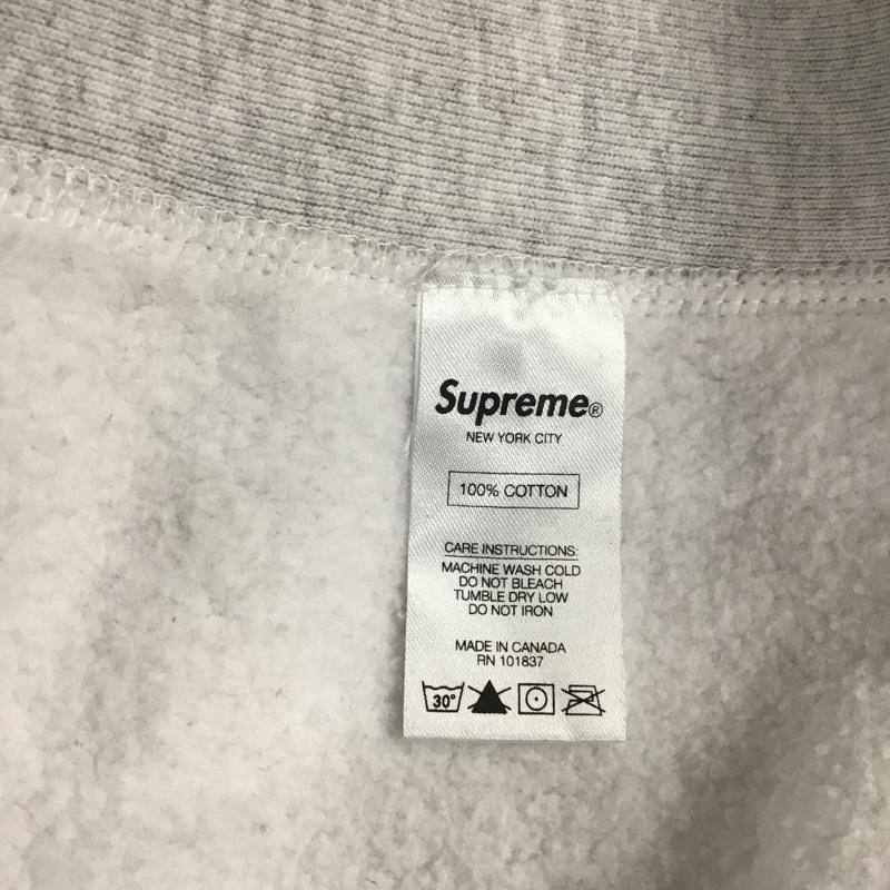 シュプリーム Supreme パーカー 長袖 2016AW StripedCuffHoodedSweatshirt 長袖パーカー スウェット S ロゴ、文字 灰 / グレー / メンズ USED 古着 中古 10103462