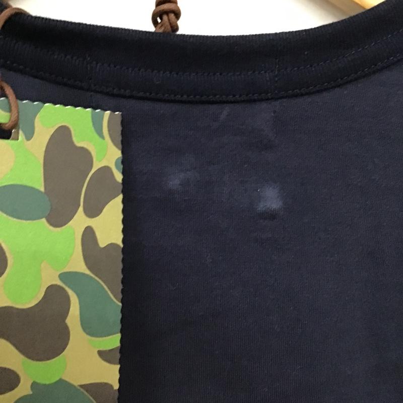 アベイシングエイプ A BATHING APE Tシャツ 半袖 007CSF801002X Tシャツ 半袖カットソー クルーネックカットソー M ロゴ、文字 紺 / ネイビー / メンズ USED 古着 中古 10103466