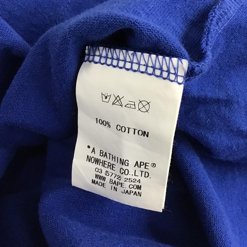 アベイシングエイプ A BATHING APE Tシャツ 半袖 M ロゴ、文字 青 / ブルー / メンズ USED 古着 中古 10103474