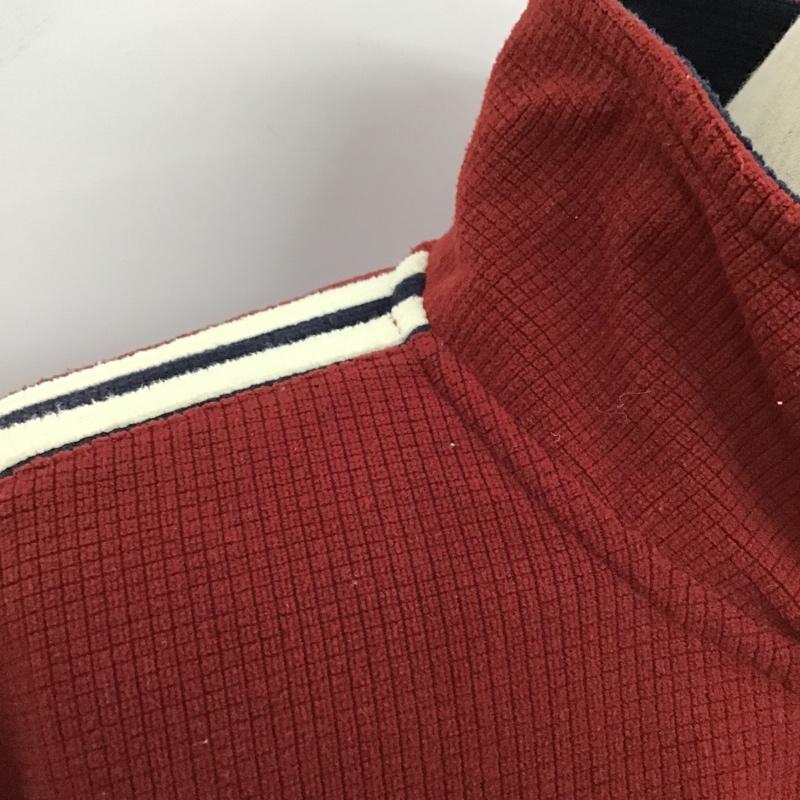 トミーヒルフィガー TOMMY HILFIGER カットソー 長袖 ハーフジップ XXL 無地 えんじ / ワインレッド / メンズ USED 古着 中古 10103487