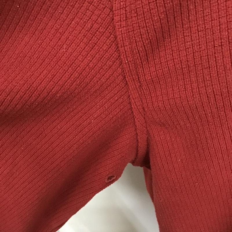 トミーヒルフィガー TOMMY HILFIGER カットソー 長袖 ハーフジップ XXL 無地 えんじ / ワインレッド / メンズ USED 古着 中古 10103487
