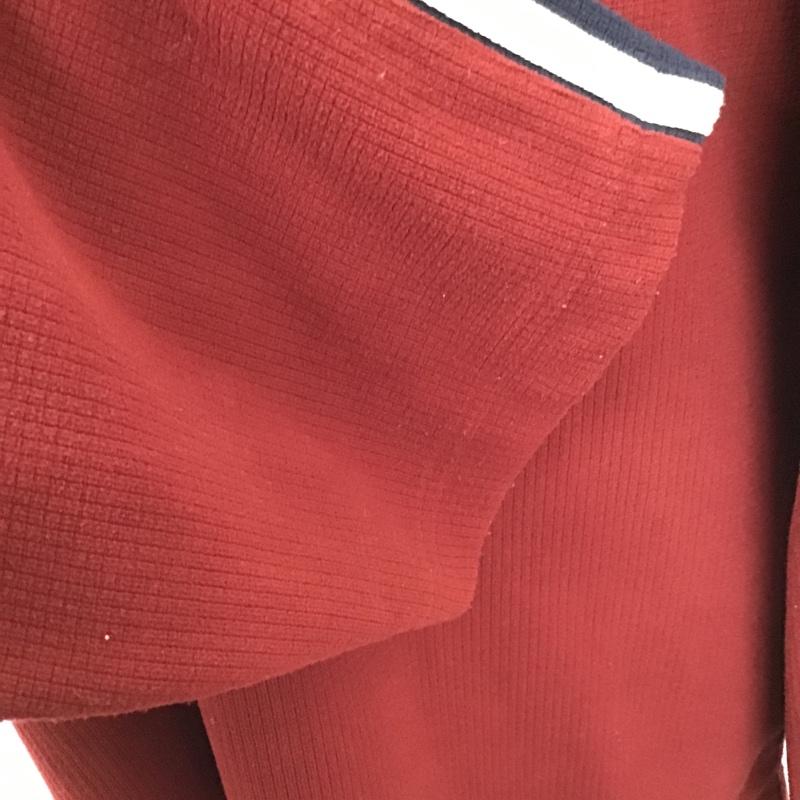 トミーヒルフィガー TOMMY HILFIGER カットソー 長袖 ハーフジップ XXL 無地 えんじ / ワインレッド / メンズ USED 古着 中古 10103487