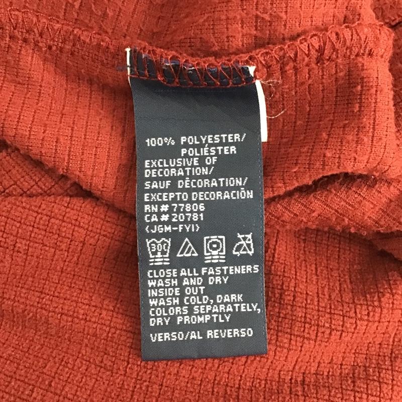 トミーヒルフィガー TOMMY HILFIGER カットソー 長袖 ハーフジップ XXL 無地 えんじ / ワインレッド / メンズ USED 古着 中古 10103487