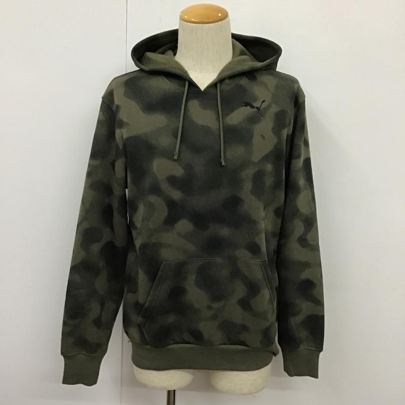 プーマ PUMA パーカー 長袖 521269-44 裏起毛 M カモフラージュ柄・迷彩 マルチカラー / マルチカラー / メンズ USED 古着 中古 10103489