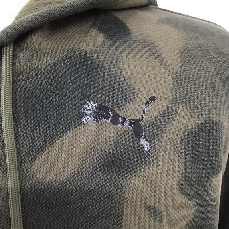 プーマ PUMA パーカー 長袖 521269-44 裏起毛 M カモフラージュ柄・迷彩 マルチカラー / マルチカラー / メンズ USED 古着 中古 10103489